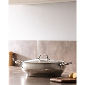 Madame Coco Vera Kısa Tencere - Çelik - 28 cm - 28cm