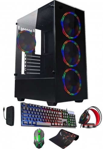 Ramtech Fullforce FF102 Harici GeForce GTX 1650 Ekran Kartlı Intel Core i3 10100 16 GB DDR4 512 GB SSD FreeDos Masaüstü Oyuncu Bilgisiyarı