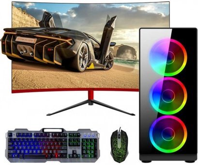 Turbox Tx550 (ATM9918669) Harici GeForce GTX 1050 Ti Ekran Kartlı Intel Core i5 3470 16 GB DDR3 128 GB SSD 23.8 inç FHD FreeDos All In One Oyuncu Bilgisiyarı