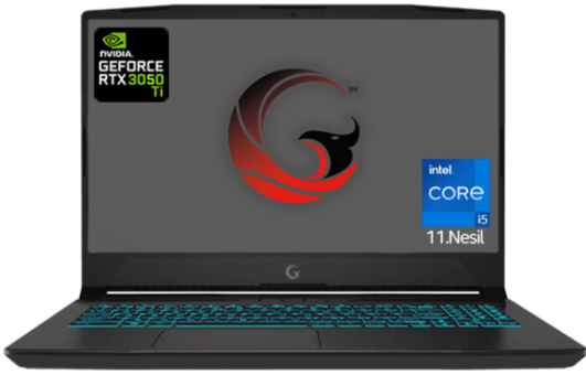 Game Garaj Slayer 5 3050Ti C2 Harici GeForce RTX 3050 Tİ Ekran Kartlı Intel Core i5 11400H 16 GB Ram DDR4 500 GB SSD 15.6 inç FHD FreeDOS Laptop
