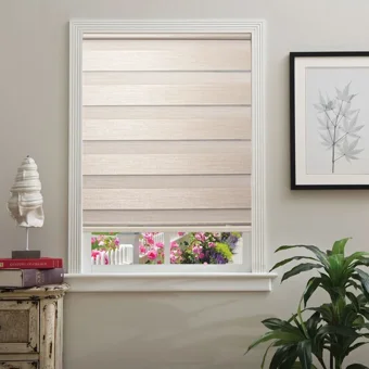 Elegance Hasır Bambu Polyester 140x200 cm Zebra Stor Kum Beji