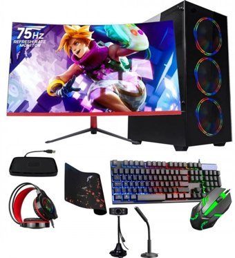 Ramtech Fullforce FF100 Harici GeForce GTX 1650 Ekran Kartlı Intel Core i3-10100 8 GB Ram DDR4 128 GB SSD FreeDos Masaüstü Bilgisayar