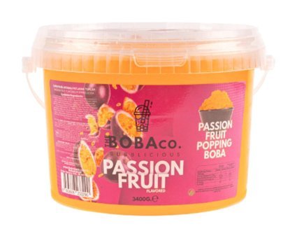 TheBobaCo. Bubblicious Bubble Tea Boba - Passion Fruit / Çarkıfelek 3,4kg