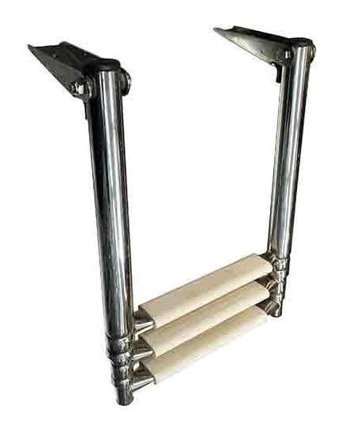 Marinetech Paslanmaz Teleskopik Merdiven, 3, 4, 5 Basamakçeşitleri - 3 Basamak