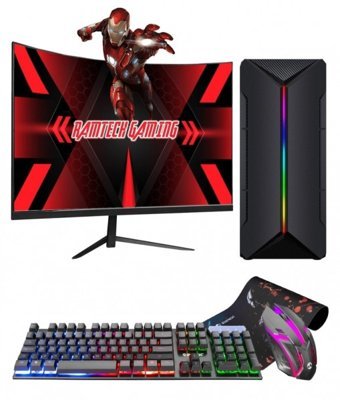 Ramtech DG138 Harici Radeon R7 240 Ekran Kartlı Intel Core i5 3470S 16 GB DDR3 256 GB SSD 23.6 inç Curved Panel FreeDos All In One Oyuncu Bilgisiyarı