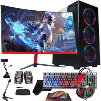 Ramtech Fullforce FF87 Harici GeForce GTX 1650 Ekran Kartlı Intel Core i5 6500 8 GB DDR4 480 GB SSD 23.6 inç Curved Panel FreeDos All In One Oyuncu Bilgisiyarı