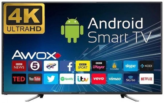 Awox K6500RST 65 inç 4K Ultra HD 164 Ekran Flat Uydu Alıcılı Smart Led Android Televizyon