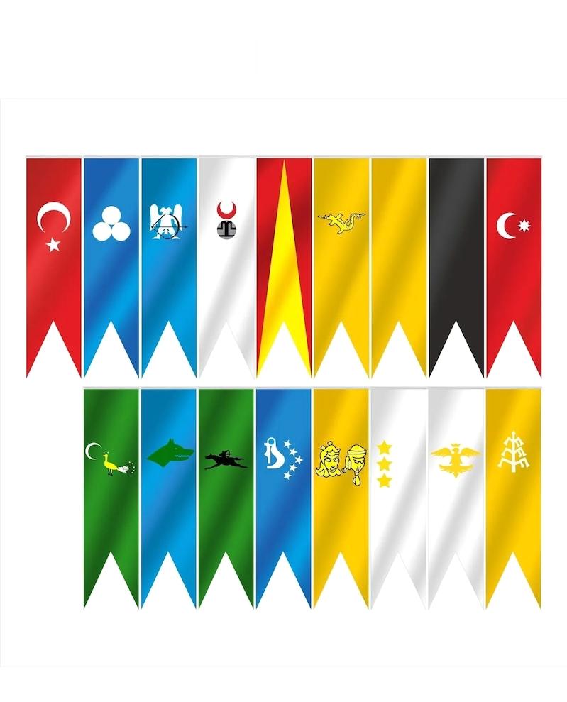 Eski Türk Devlet Kırlangıç Bayrakları 50x150cm.