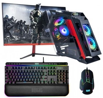 Dragos DRx971 (ATM00001573) Harici Geforce RTX 3060 Ti Ekran Kartlı Intel Core i5 10400F 16 GB DDR4 256 GB SSD 23.6 inç FHD FreeDos All In One Oyuncu Bilgisiyarı