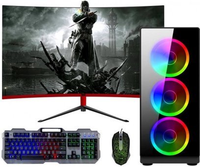 Turbox Tx405 (ATM00000012) Harici GeForce GTX 1050 Ti Ekran Kartlı Intel Core i5 3470 8 GB DDR3 256 GB SSD 23.8 inç FHD FreeDos All In One Oyuncu Bilgisiyarı