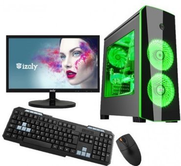 Izoly K100 Harici GeForce GT 420 Ekran Kartlı Intel Core i3 540 8 GB DDR3 18.5 inç HD FreeDos All In One Oyuncu Bilgisiyarı