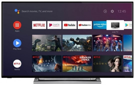Toshiba 65UA3A63DT 65 inç 4K Ultra HD 164 Ekran Çerçevesiz Flat Uydu Alıcılı Smart Led Android Televizyon