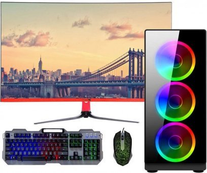 Turbox Tx652 (ATM9920677) Harici GeForce GTX 1050 Ti Ekran Kartlı Intel Core i5 3470 16 GB DDR3 128 GB SSD 27 inç LED Panel FHD FreeDos All In One Oyuncu Bilgisiyarı