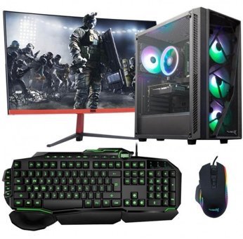 Dragos DRx889 (ATM00001348) Harici GeForce GTX 1650 Ekran Kartlı Intel Core i5 10400F 16 GB DDR4 256 GB SSD 27 inç Curved Panel FHD FreeDos All In One Oyuncu Bilgisiyarı