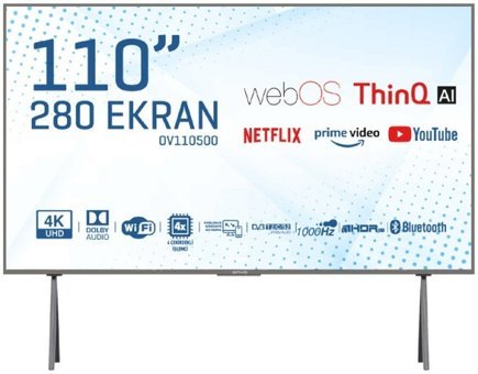 Onvo OV110500 110 inç 4K Ultra HD 279 Ekran Çerçevesiz Flat Uydu Alıcılı Smart Led Webos Televizyon
