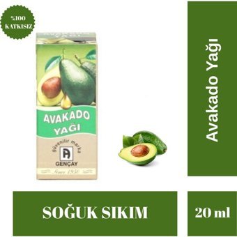 Gençay Katkısız Soğuk Sıkım Avokado Yağı 20 ml