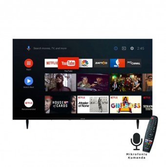 Onvo OV50F900 50 inç 4K Ultra HD 126 Ekran Çerçevesiz Flat Uydu Alıcılı Smart Led Android Televizyon
