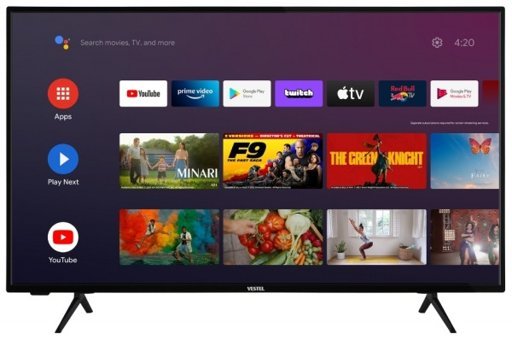 Vestel 43FA9500 43 inç FULL HD 108 Ekran Çerçevesiz Flat Uydu Alıcılı Smart Led Android Televizyon