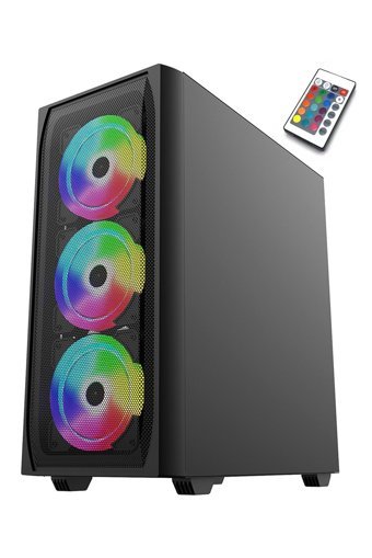 Blueforce ultımte RGB Mesh 6 Fanlı Siyah Dikey Kullanım Mid Tower Oyuncu Bilgisayar Kasası