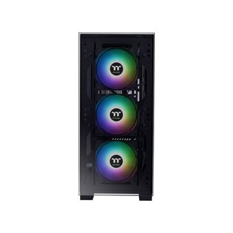 Thermaltake Versa T25 RGB Sıvı Soğutmalı 4 Fanlı Siyah Dikey Kullanım Mid Tower Oyuncu Bilgisayar Kasası