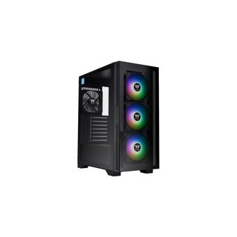 Thermaltake Versa T25 RGB Sıvı Soğutmalı 4 Fanlı Siyah Dikey Kullanım Mid Tower Oyuncu Bilgisayar Kasası