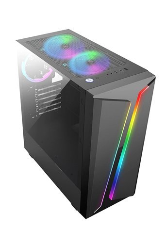Blueforce Strix RGB Mesh Sıvı Soğutmalı 6 Fanlı Siyah Dikey Kullanım ITX Oyuncu Bilgisayar Kasası