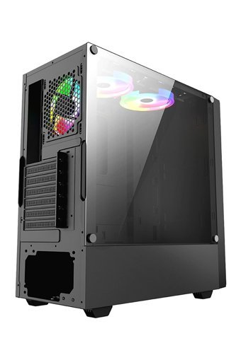 Blueforce Strix RGB Mesh Sıvı Soğutmalı 6 Fanlı Siyah Dikey Kullanım ITX Oyuncu Bilgisayar Kasası