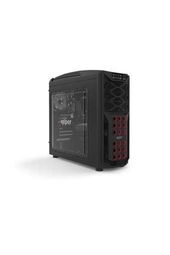 Exper Flex Xcellerator Xc135 RGB Mesh Sıvı Soğutmalı Siyah Dikey Kullanım Mid Tower Toplanmış Bilgisayar Kasası