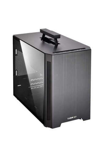 Lian LI Pc-TU150 TG RGB Sıvı Soğutmalı 1 Fanlı Siyah Dikey Kullanım ITX Oyuncu Bilgisayar Kasası