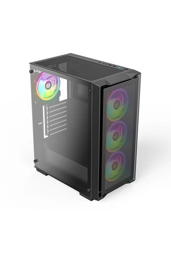 Archon AC-5010G RGB Mesh Sıvı Soğutmalı 5 Fanlı Siyah Dikey Kullanım Mid Tower Oyuncu Bilgisayar Kasası