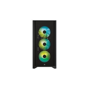Corsair Icue 4000X CC-9020133-EU RGB Mesh Sıvı Soğutmalı 6 Fanlı Siyah Dikey Kullanım Mid Tower Oyuncu Bilgisayar Kasası