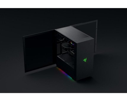 Razer Tomahawk A1 RGB Sıvı Soğutmalı 3 Fanlı Siyah Dikey Kullanım Mid Tower Oyuncu Bilgisayar Kasası