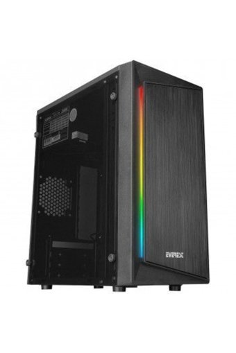 Everest Blazon RGB Mesh 1 Fanlı Siyah Dikey Kullanım Micro ATX Oyuncu Bilgisayar Kasası