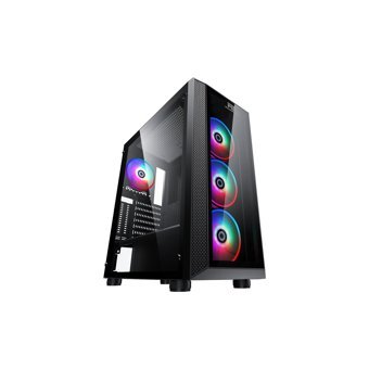 Power Boost VK-P3380B RGB Mesh Sıvı Soğutmalı 4 Fanlı Siyah Dikey Kullanım Mid Tower Oyuncu Bilgisayar Kasası