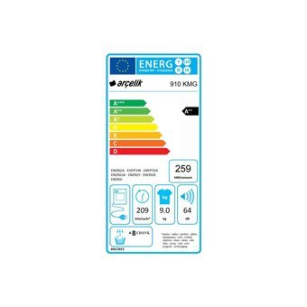 Arçelik 910 KMG 9 kg A++ Enerji Sınıfı Isı Pompalı Kurutma Makinesi