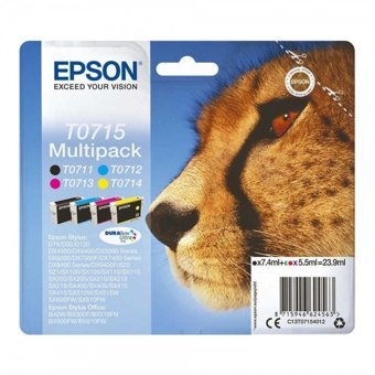 Epson T0715 Orijinal 4 Renkli Kartuş Seti