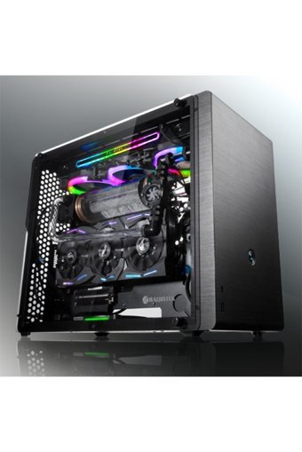 Raijintek Ophion M Evo RGB Sıvı Soğutmalı 3 Fanlı Siyah Dikey Kullanım Micro ATX Oyuncu Bilgisayar Kasası