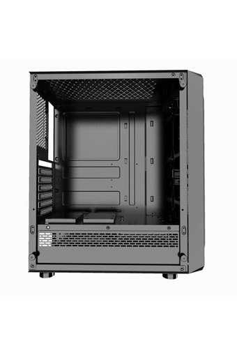 Gametech Legend Pro RGB Mesh Sıvı Soğutmalı 4 Fanlı Siyah Dikey Kullanım Micro ATX Oyuncu Bilgisayar Kasası