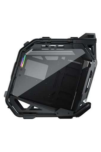 Cougar Cratus CGR-5LMSB RGB Mesh Sıvı Soğutmalı 9 Fanlı Siyah Dikey Kullanım ATX Oyuncu Bilgisayar Kasası