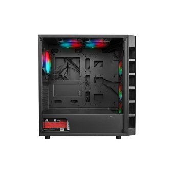 Power Boost X59RGB RGB Mesh Sıvı Soğutmalı 6 Fanlı Siyah Dikey Kullanım Mid Tower Oyuncu Bilgisayar Kasası