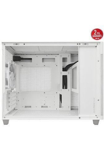Asus Prime Ap201 Mesh Sıvı Soğutmalı 6 Fanlı Beyaz Dikey Kullanım Micro ATX Oyuncu Bilgisayar Kasası