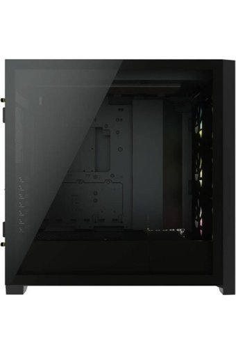Corsair CC-9020133-EU Icue 4000x RGB Mesh Sıvı Soğutmalı 7 Fanlı Siyah Dikey Kullanım Mid Tower Oyuncu Bilgisayar Kasası