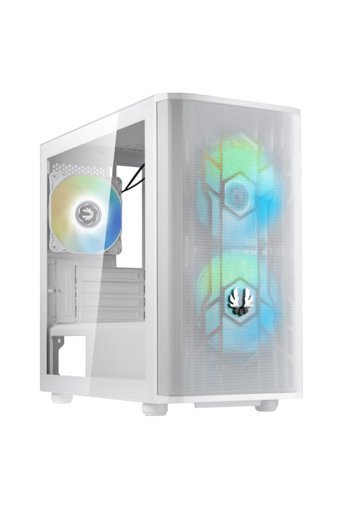 BitFenix Nsm-150 RGB Mesh 3 Fanlı Beyaz Dikey Kullanım Micro ATX Oyuncu Bilgisayar Kasası