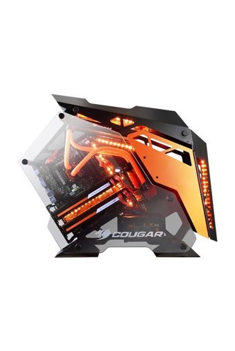 Cougar CGR-5LMRO Conquer RGB Mesh Sıvı Soğutmalı 6 Fanlı Siyah Dikey Kullanım ATX Oyuncu Bilgisayar Kasası