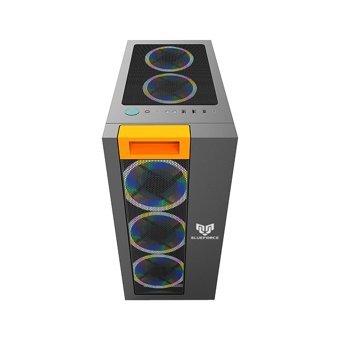 Blueforce Spectra RGB Mesh Sıvı Soğutmalı 6 Fanlı Siyah Dikey Kullanım ITX Oyuncu Bilgisayar Kasası