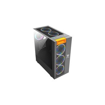 Blueforce Spectra RGB Mesh Sıvı Soğutmalı 6 Fanlı Siyah Dikey Kullanım ITX Oyuncu Bilgisayar Kasası