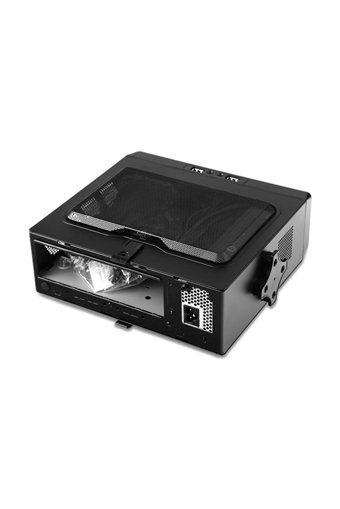 Dark Compact RGB Mesh 1 Fanlı Siyah Yatay Kullanım ITX Toplanmış Bilgisayar Kasası