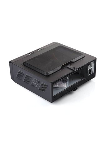 Dark Compact RGB Mesh 1 Fanlı Siyah Yatay Kullanım ITX Toplanmış Bilgisayar Kasası