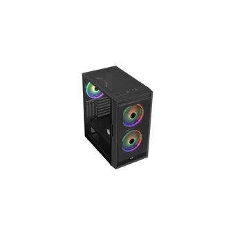 Aerocool 850W Ae-Grpht RGB Mesh Sıvı Soğutmalı 3 Fanlı Siyah Dikey Kullanım Mid Tower Oyuncu Bilgisayar Kasası