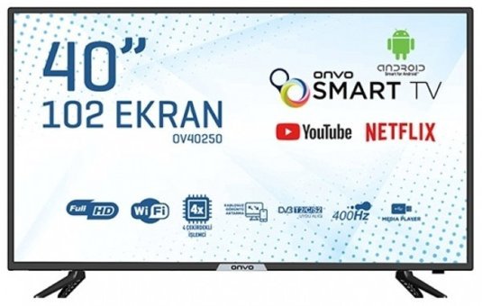 Onvo OV40250 40 inç FULL HD 100 Ekran Flat Uydu Alıcılı Smart Led Android Televizyon
